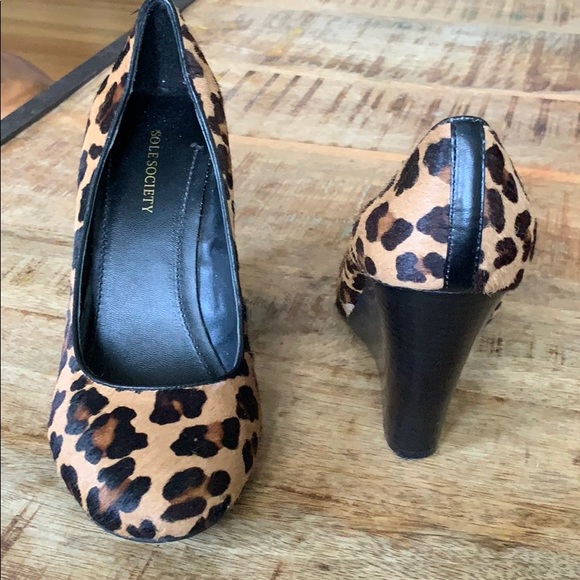 Sole Society Leopard Wedges - Picture 3 of 6
